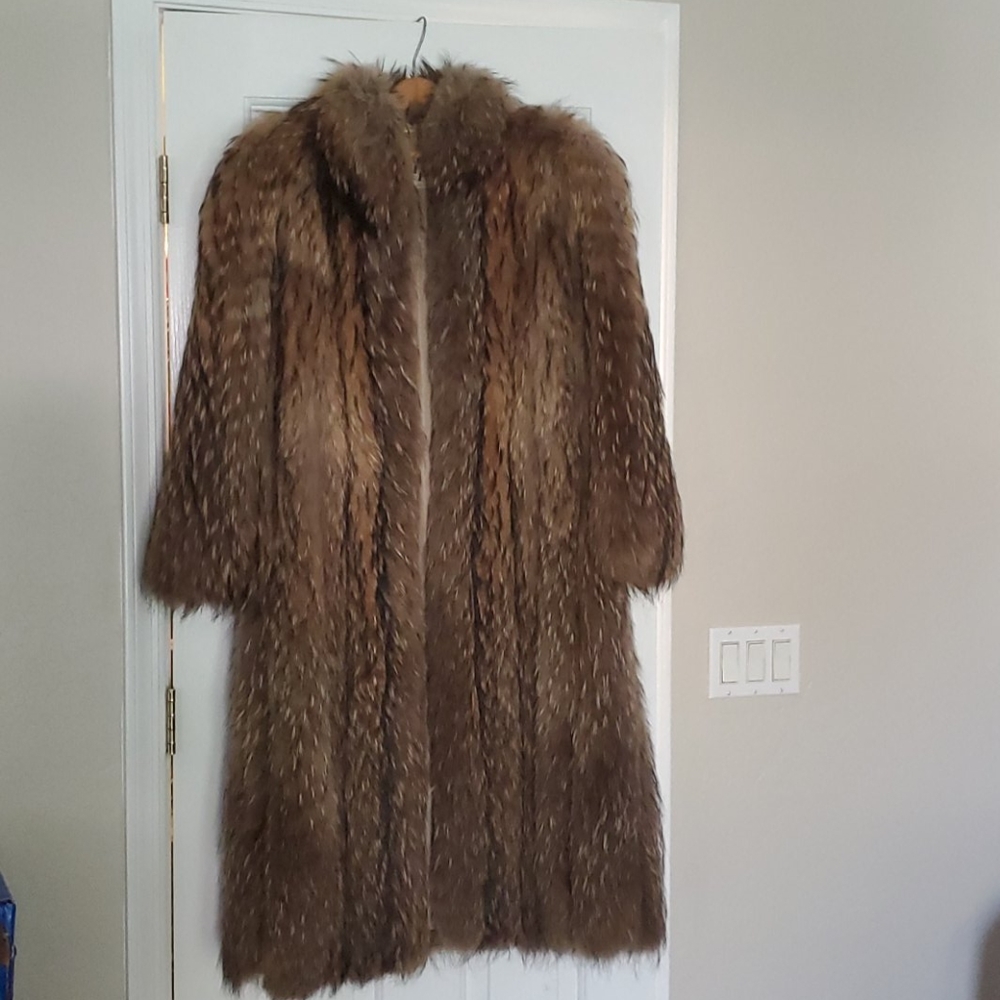 Full Legnth Raccoon Coat